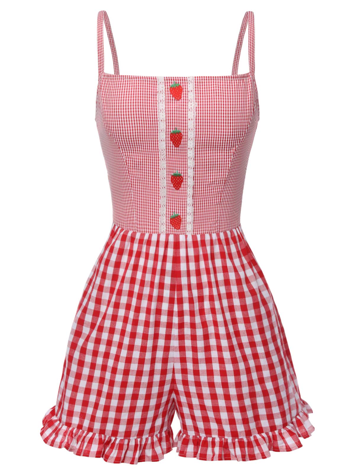 [Plus Size] Red 1950s Polka Dot Halter Dress