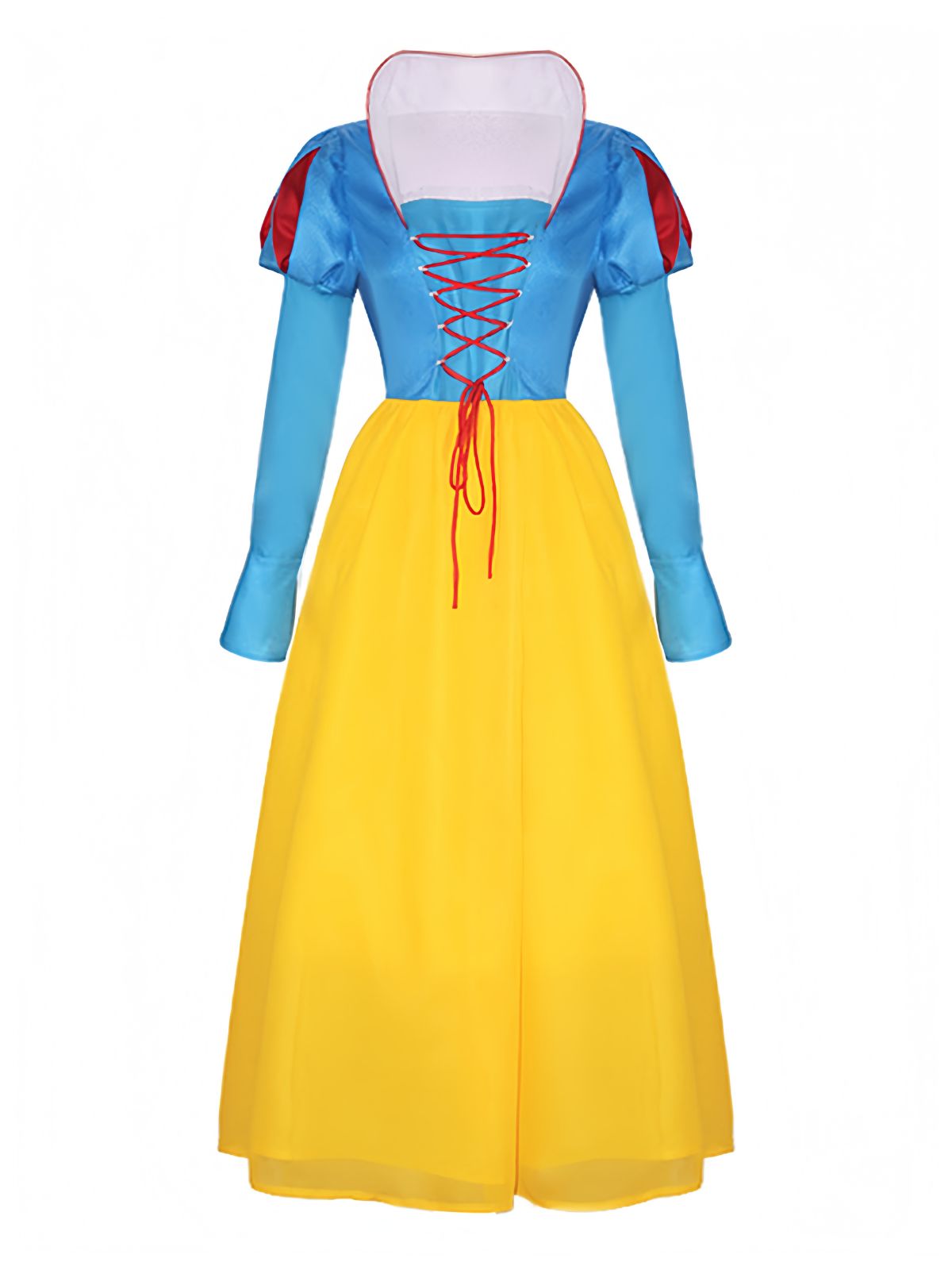 1940s Snow White Style Mesh Patchwork Dress - Yellow / S